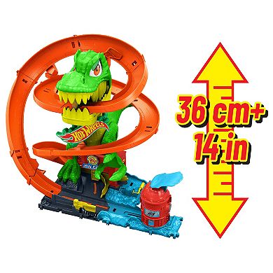 Mattel Hot Wheels City T-Rex Blaze Battle Playset & Die-Cast Car