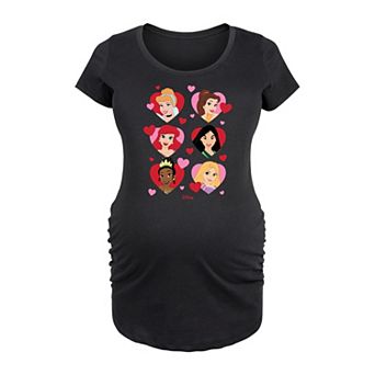 Disney Princess Maternity Heart Grid Graphic Tee