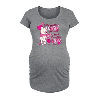 Disney's Winnie The Pooh Care Piglet & Pooh Maternity Love Graphic Tee