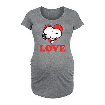 Maternity Peanuts Snoopy Love Graphic Tee