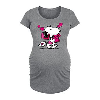 Maternity Peanuts Snoopy Valentine Cards Graphic Tee