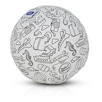 BubaBloon Colour In Travel Design Cotton Balloon Cover with Washable Markers