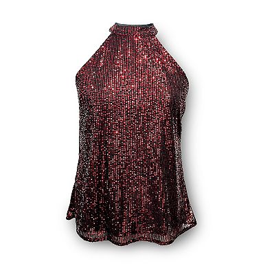 Women's Party Cocktail Club Sleeveless Sparkle Vest Tank Camisole Sequin Halter Tops