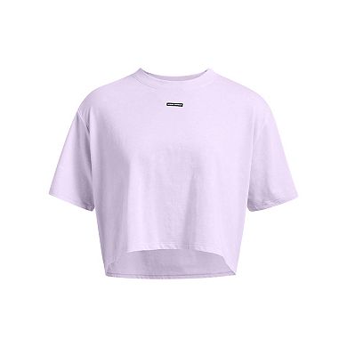 Women's Under Armour Wash Logo Boxy Crop Short Sleeve Top