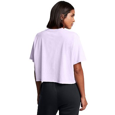 Women's Under Armour Wash Logo Boxy Crop Short Sleeve Top