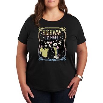 Plus Size ACDC Highway To Hell Graphic Tee
