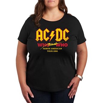 Plus Size ACDC Who Made Who Tour Graphic Tee