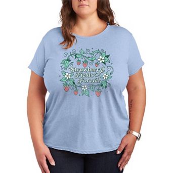 Plus Size The Beatles Strawberry Fields Graphic Tee