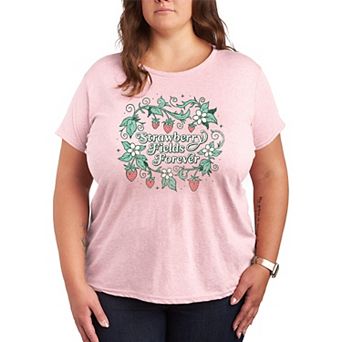 Plus Size The Beatles Strawberry Fields Graphic Tee