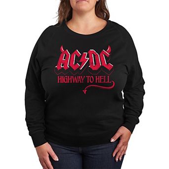 Plus Size ACDC Highway To Hell French Terry Long Sleeve Tee