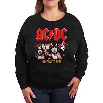 Plus Size ACDC Highway To Hell French Terry Long Sleeve Tee