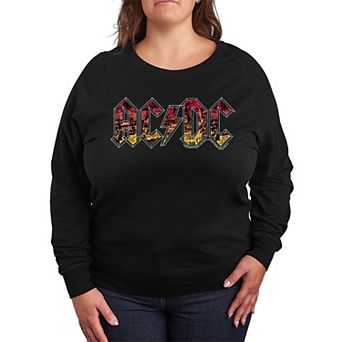 Plus Size ACDC Logo French Terry Long Sleeve Tee