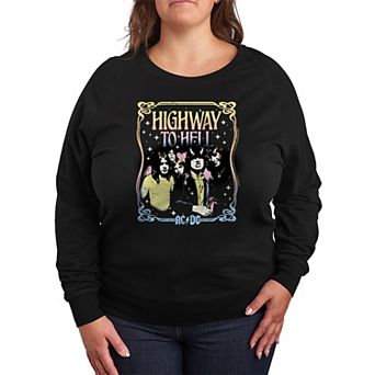 Plus Size ACDC Highway To Hell French Terry Long Sleeve Tee