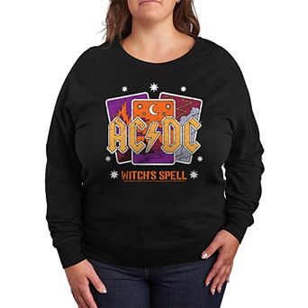 Plus Size ACDC Witch's Spell French Terry Long Sleeve Tee