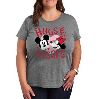 Disney's Mickey & Minnie Mouse Plus Size Hugs & Kisses Graphic Tee