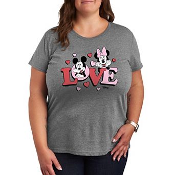 Disney's Mickey & Minnie Mouse Plus Size Love Graphic Tee