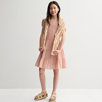 Girls 7-16 Mini Society Crochet Top & Dress Set