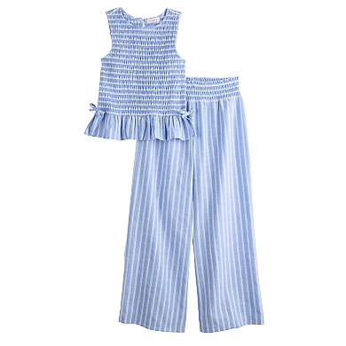 Girls 7-16 Mini Society Striped Tank Top & Pants Set
