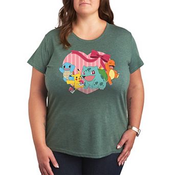 Plus Size Pokemon Group Valentine's Graphic Tee