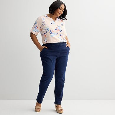 Plus Size Croft & Barrow® Classic Pull-On Jeans