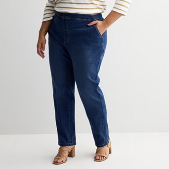 Plus Size Croft & Barrow® Classic Pull-On Jeans