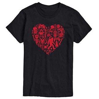 Men's Dad Favorite Things Heart Graphic Tee