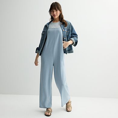 Juniors' Live To Be Spoiled Knit Pants Jumpsuit With Printed Tee
