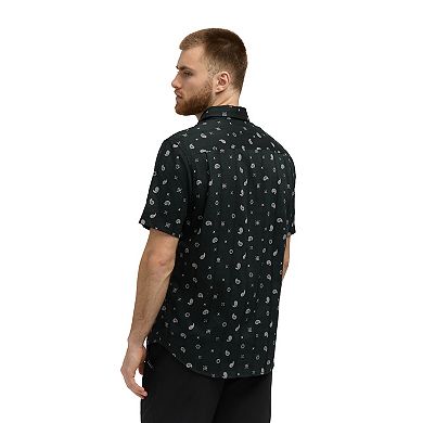 Men's Matix Geometric Short Sleeve Button-Down Dobby Woven Shirt