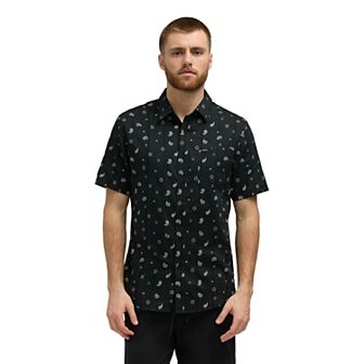 Men's Matix Geometric Short Sleeve Button-Down Dobby Woven Shirt