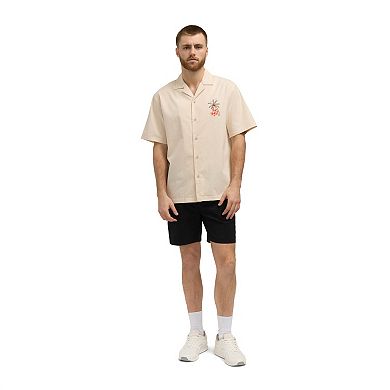Men's Matix Lightweight Twill Embroidered Short Sleeve Button-Down Shirt
