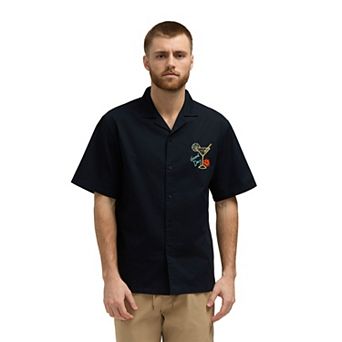 Men's Matix Lightweight Twill Embroidered Short Sleeve Button-Down Shirt