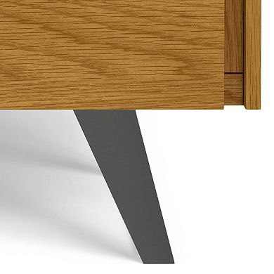 Simpli Home Lowry Solid Acicia Wood Medium Storage Cabinet in Rustic Natural Aged Brown