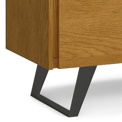 Simpli Home Lowry Solid Acicia Wood Medium Storage Cabinet in Rustic Natural Aged Brown