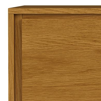 Simpli Home Lowry Solid Acicia Wood Medium Storage Cabinet in Rustic Natural Aged Brown