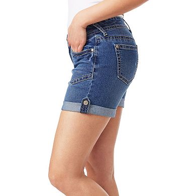 Juniors' WallFlower Feisty Curvy Low Rise Midi Shorts