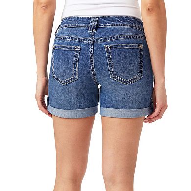 Juniors' WallFlower Feisty Curvy Low Rise Midi Shorts