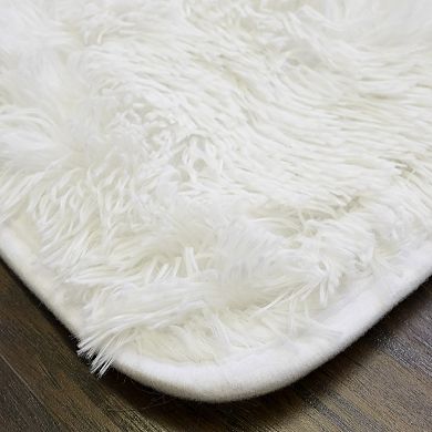Sweet Home Collection Plush Faux Fur Shag Solid Rectangle Floor Area Rug