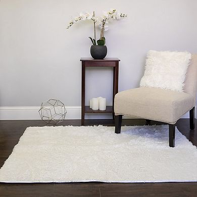 Sweet Home Collection Plush Faux Fur Shag Solid Rectangle Floor Area Rug