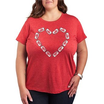 Plus Size Diet Coke Can Heart Graphic Tee