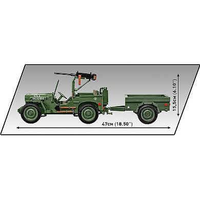 Cobi Historical Collection WWII Jeep Willys MB + Trailer 1:12 Scale Vehicle Executive Edition