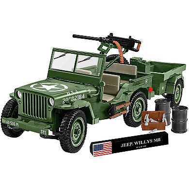 Cobi Historical Collection WWII Jeep Willys MB + Trailer 1:12 Scale Vehicle Executive Edition