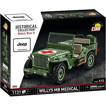Cobi Historical Collection WWII Jeep Willys MB Medical 1:12 Scale Vehicle
