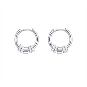 Chrystina Crystal Multi-Ring Hoop Earrings