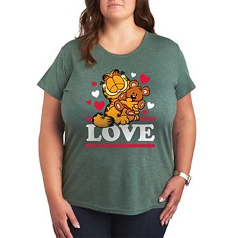Plus Size Garfield Love Graphic Tee