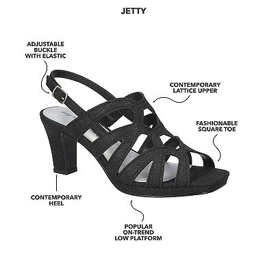 Easy Street Jetty Women's Slingback Heeled Platform Sandals