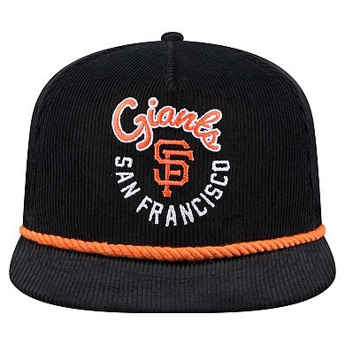 Men's New Era Black San Francisco Giants Full Circle Corduroy Golfer Adjustable Hat