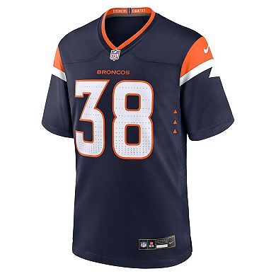 Men's Nike Jaleel McLaughlin Navy Denver Broncos Alternate Game Jersey