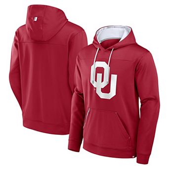 Men's Fanatics Crimson Oklahoma Sooners Defender Dot Faded Primary Pullover Hoodie