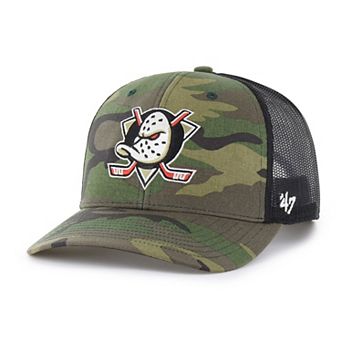 Men's '47 Camo/Black Anaheim Ducks Trucker Adjustable Hat