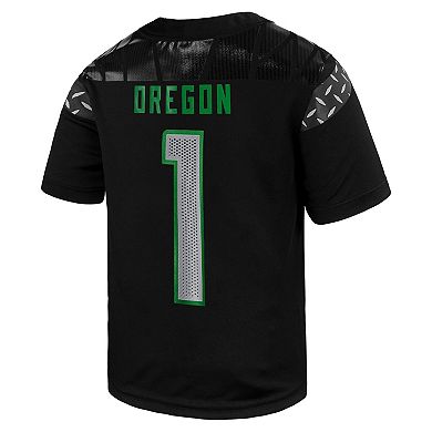 Toddler Nike #1 Black Oregon Ducks Vapor Fusion Replica Jersey